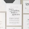 Close up of the Amore wedding invitation