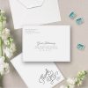 Envelope addressing Sweet Pea Thank You Cards