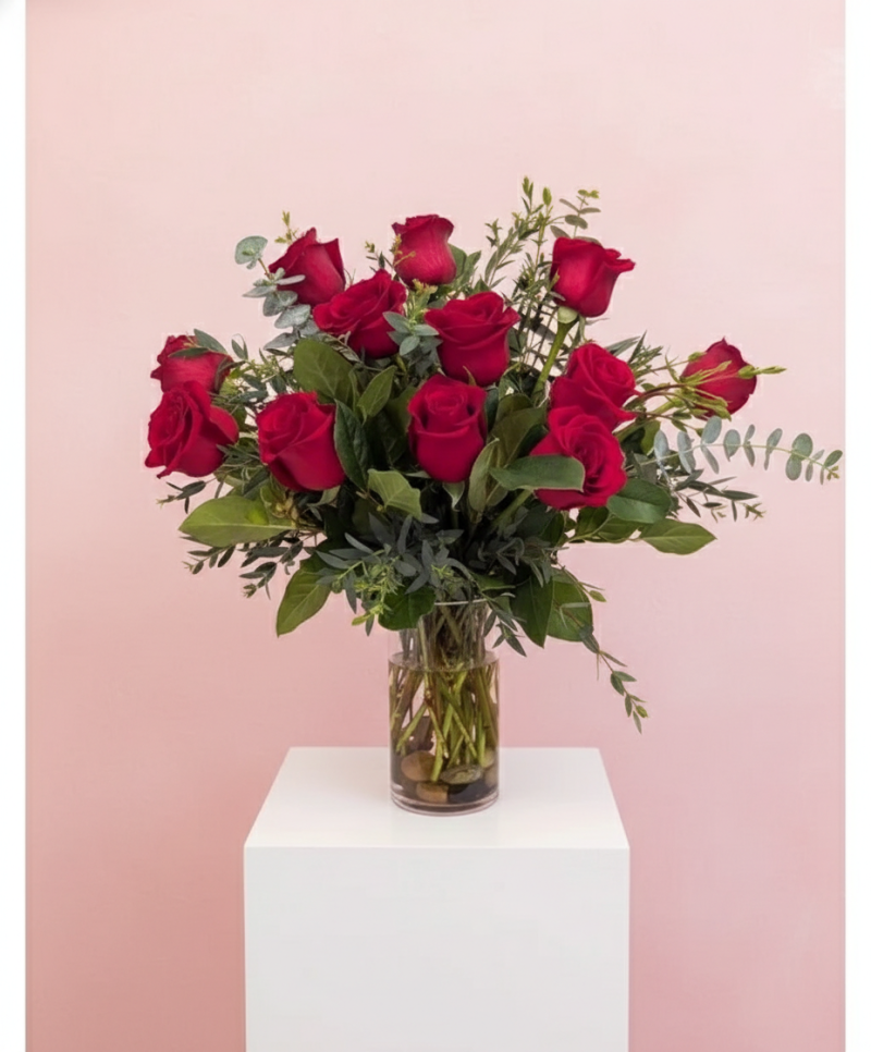 One Dozen Long Stemmed Roses for Vanlentine's Day