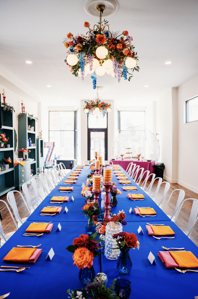 A wide shot of Red Punch Design's first microwedding.